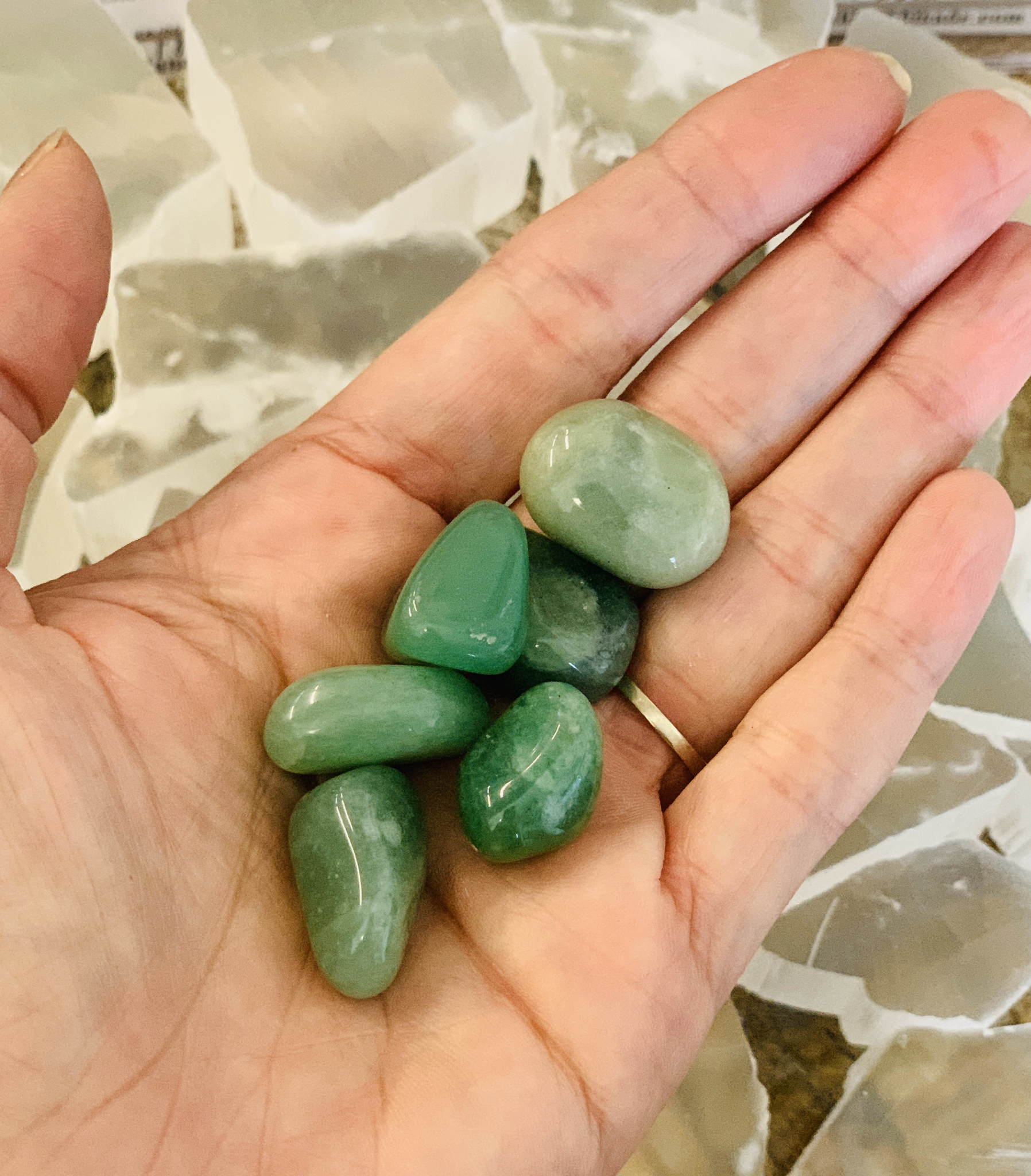 Green Aventurine Grid, Gemstone Set