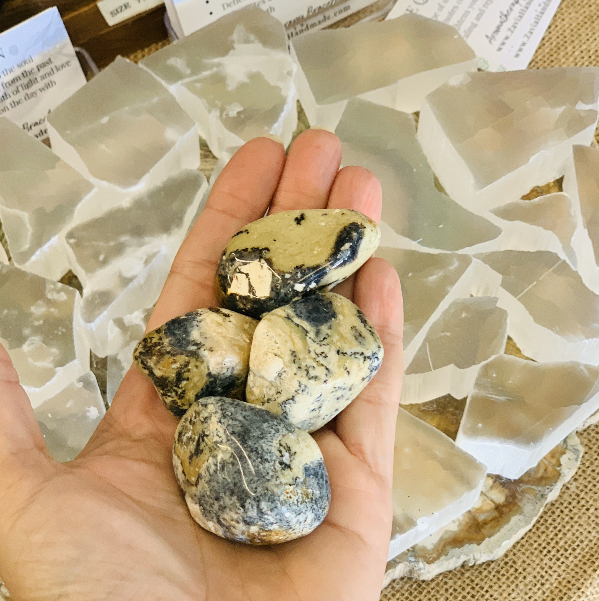 Agate, Dendritic, Tumbled