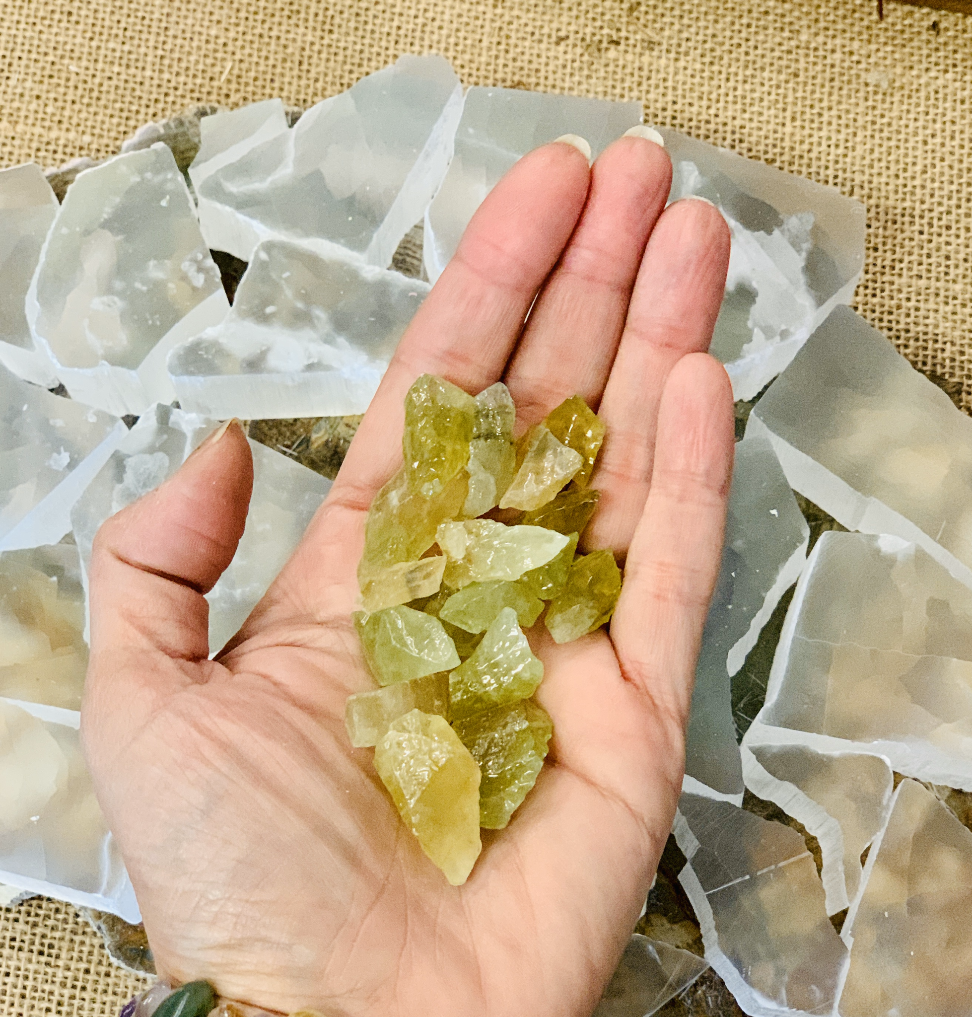 Green Calcite, Natural