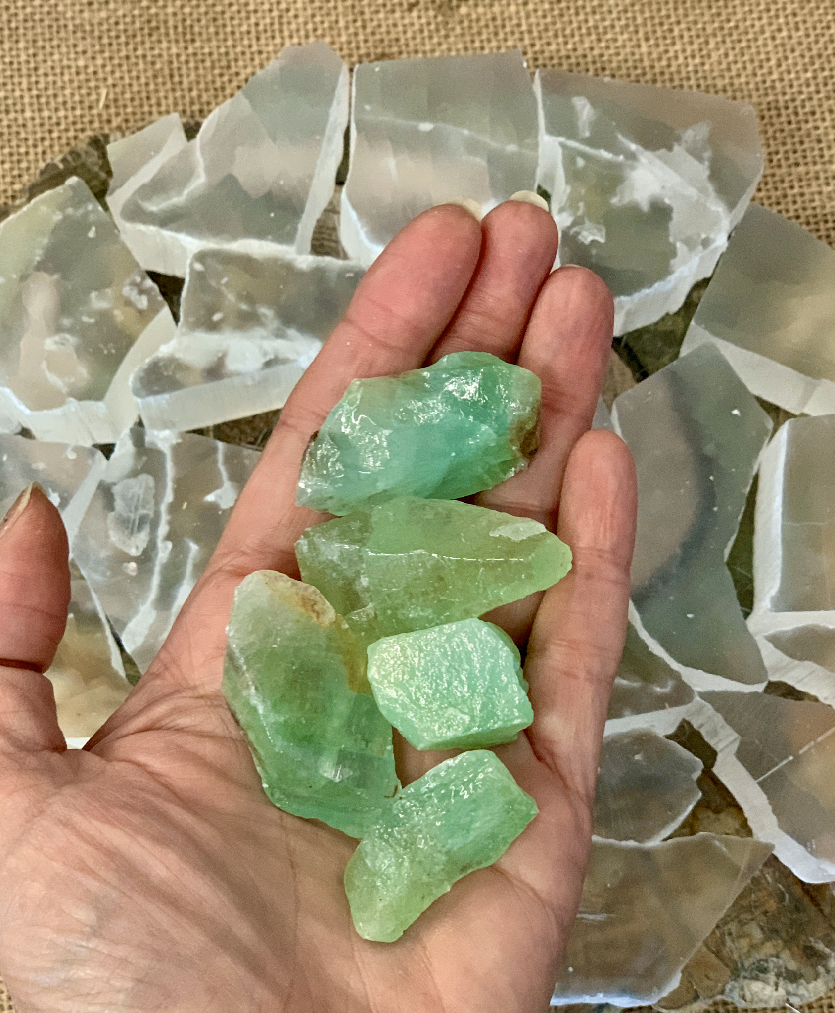 Green Calcite, Natural