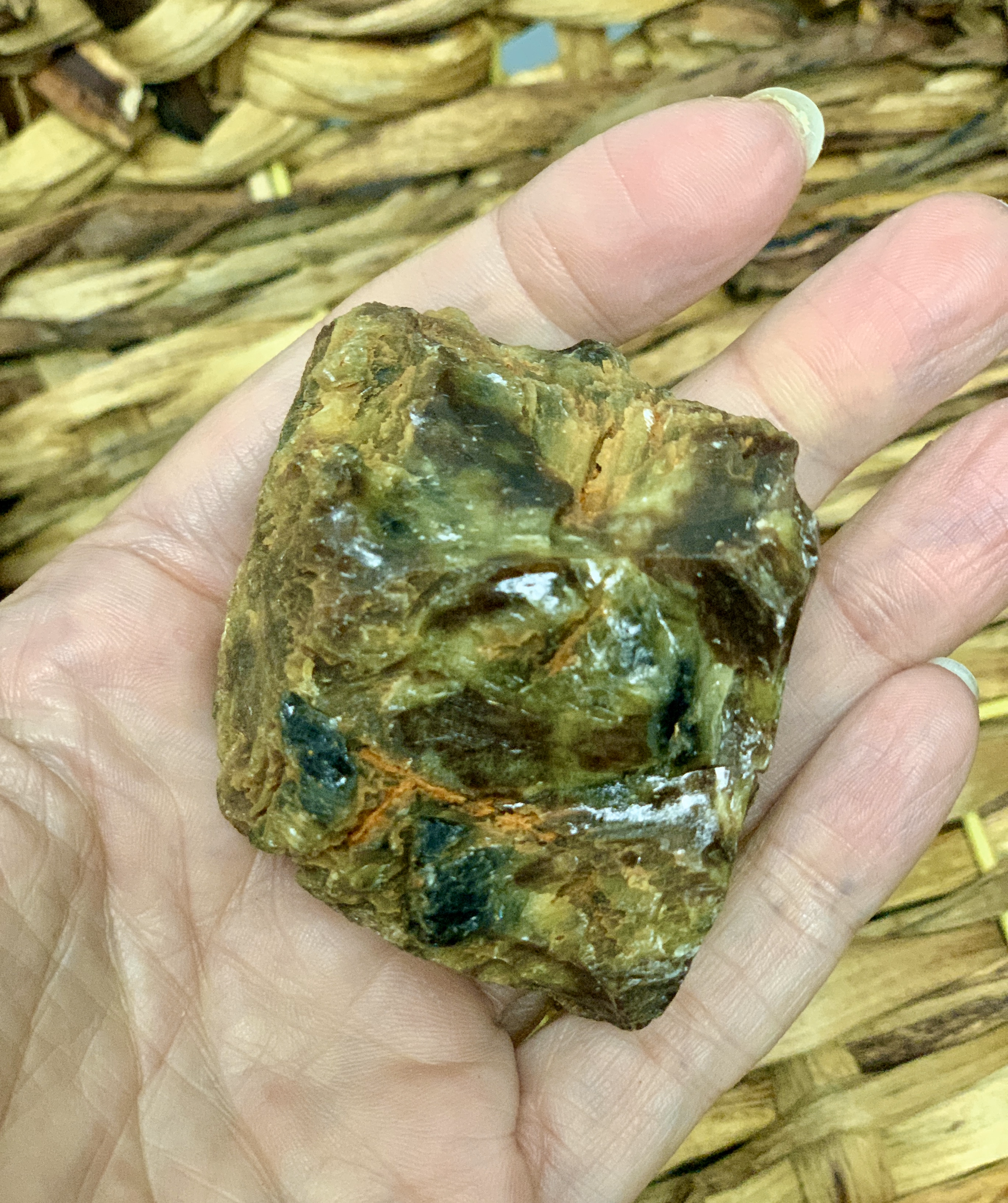 Obsidian, Snake Skin, Natural