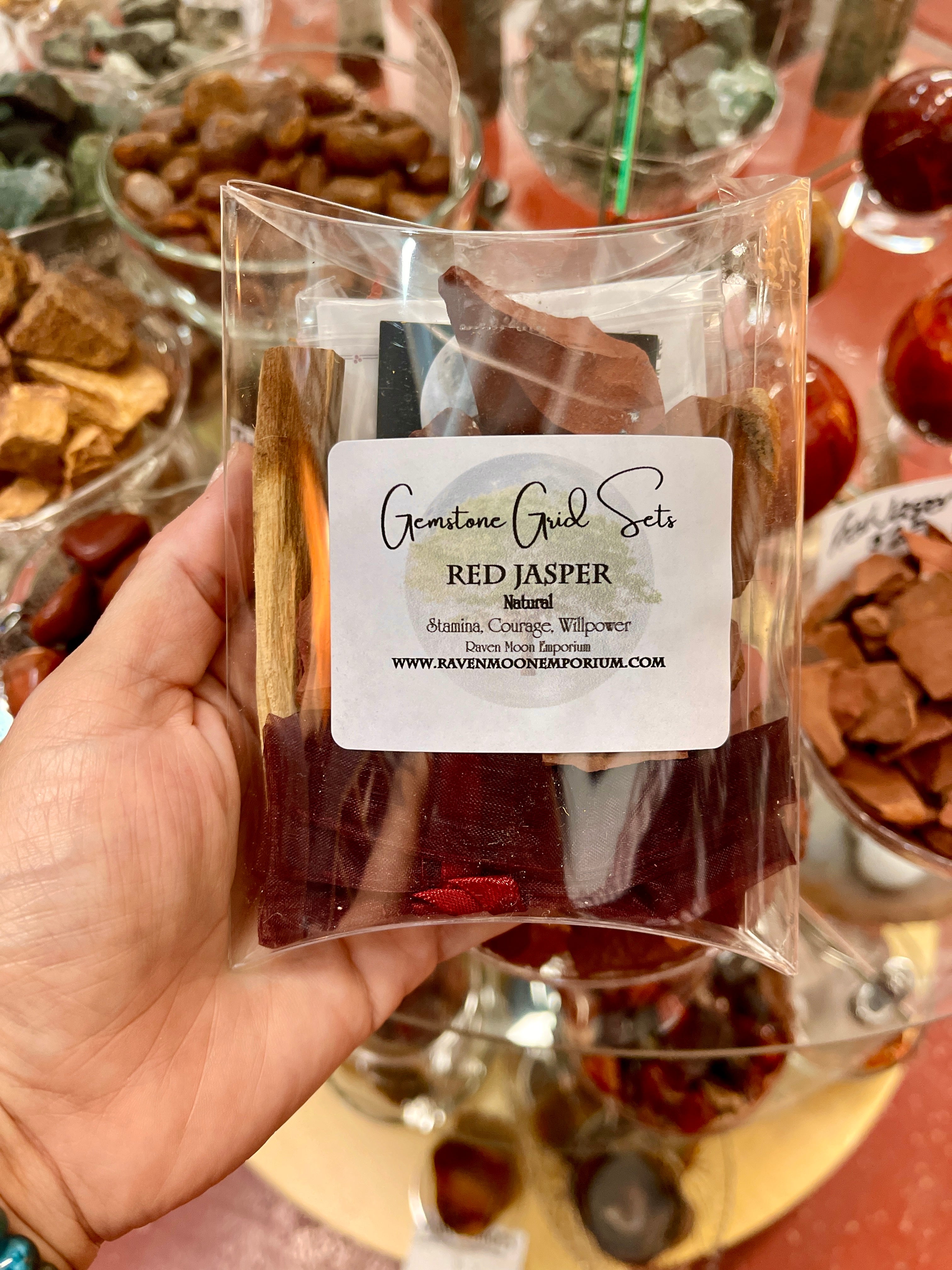 Red Jasper Grid (Natural), Gemstone Set