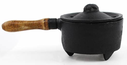 Cast Iron Burner with wood Handle