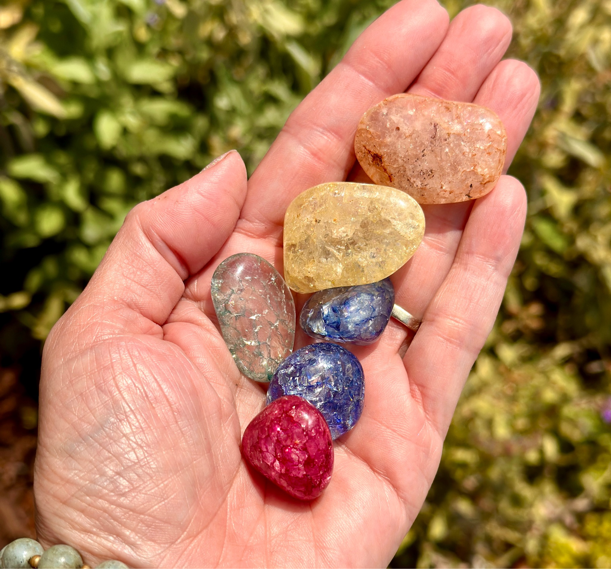 Quartz, Crackle, Tumbed