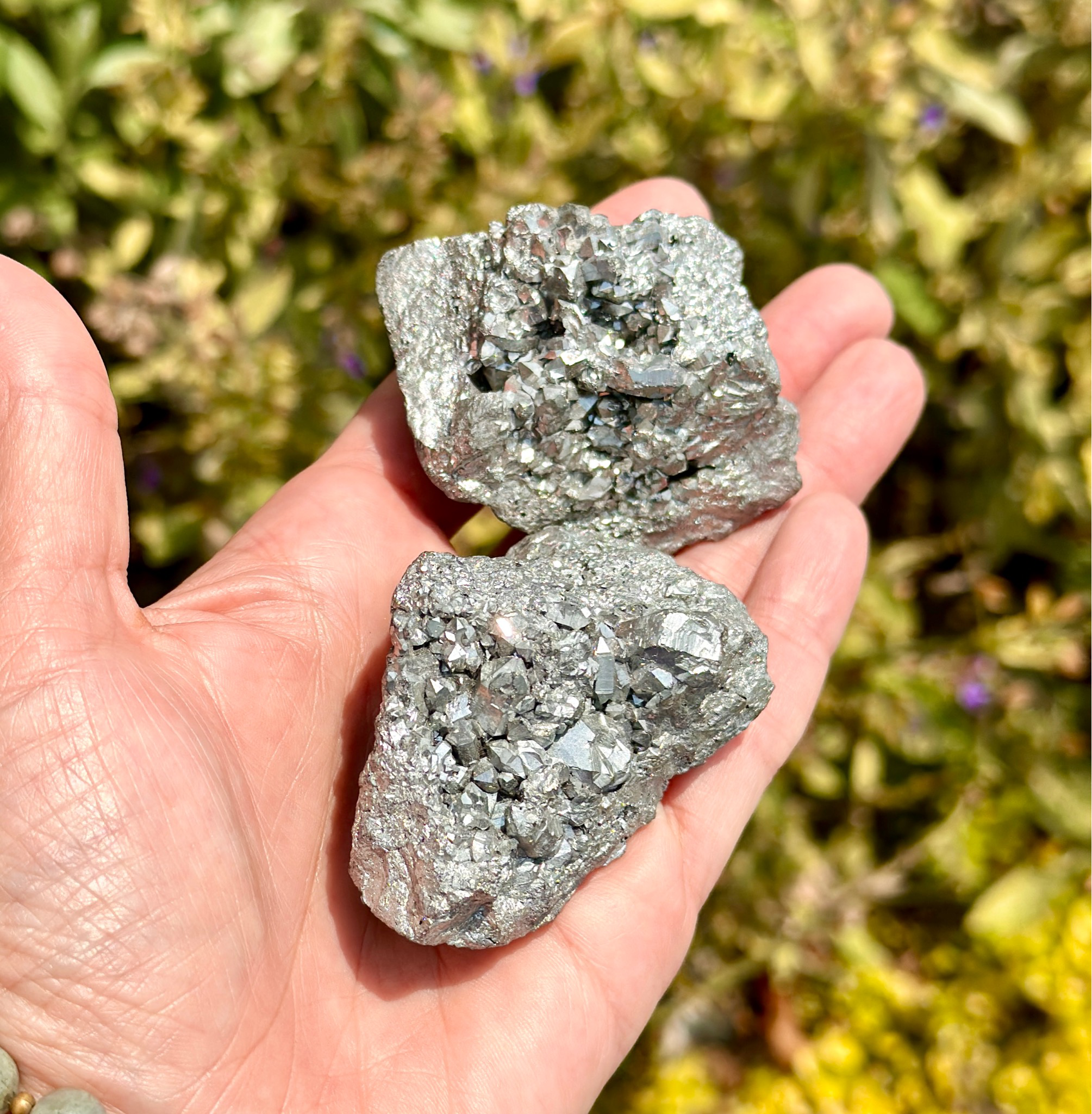 Quartz, Silver Aura, Natural Clusters