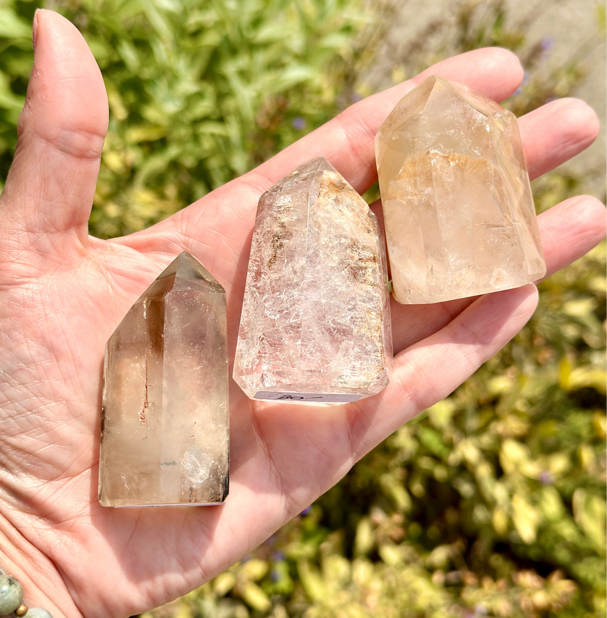 Quartz, Inclusion, Tower (Garden Quartz/Lodolite)