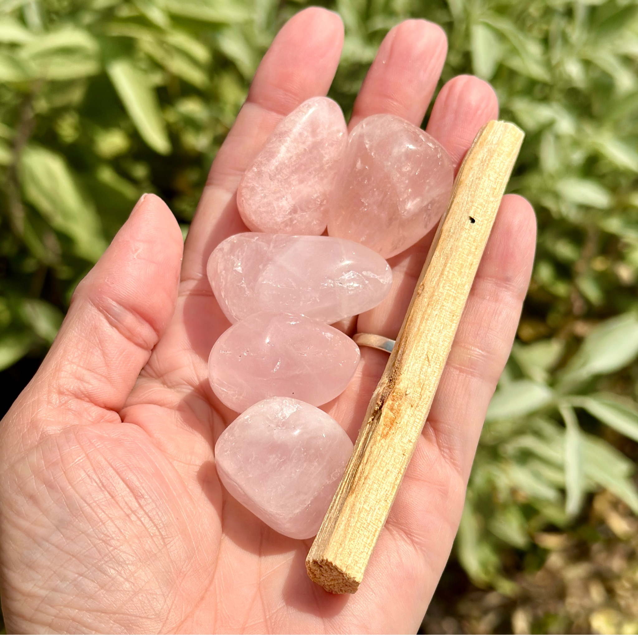 Quartz, Rose, Tumbled Grid Set