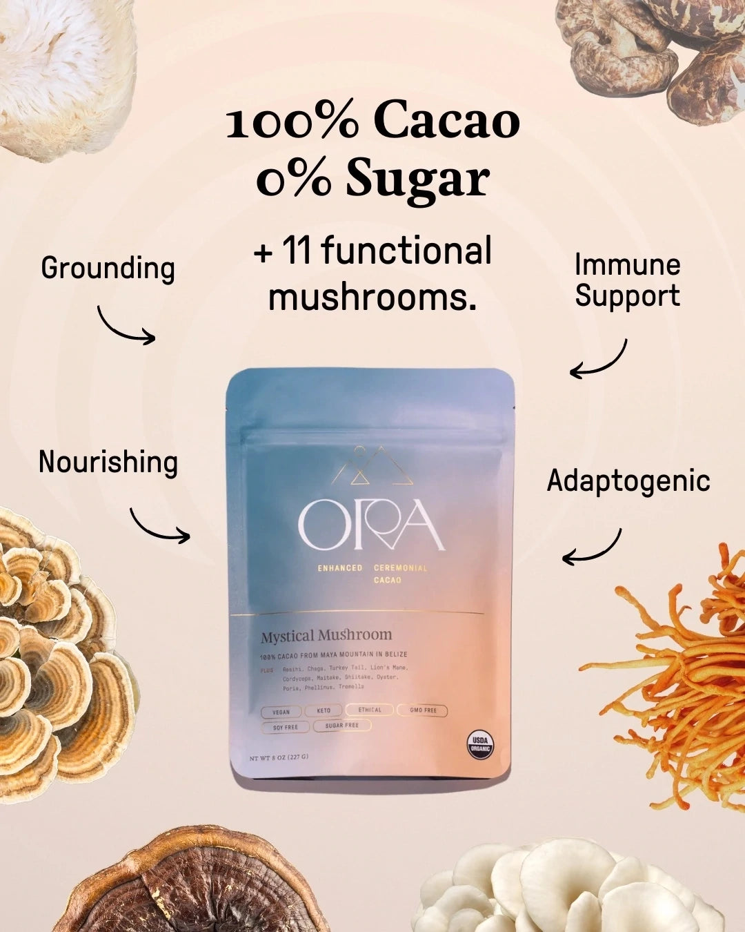 Mystical Mushroom Infused Cacao, Organic