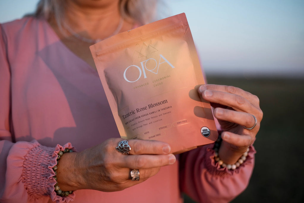 Tantric Rose Blossom Infused Cacao, Organic