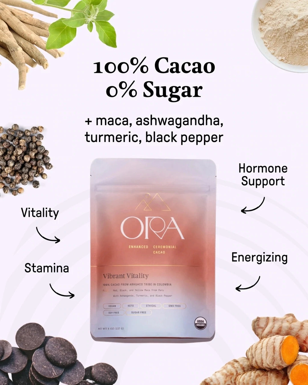 Vibrant Vitality Enhanced Cacao, Organic