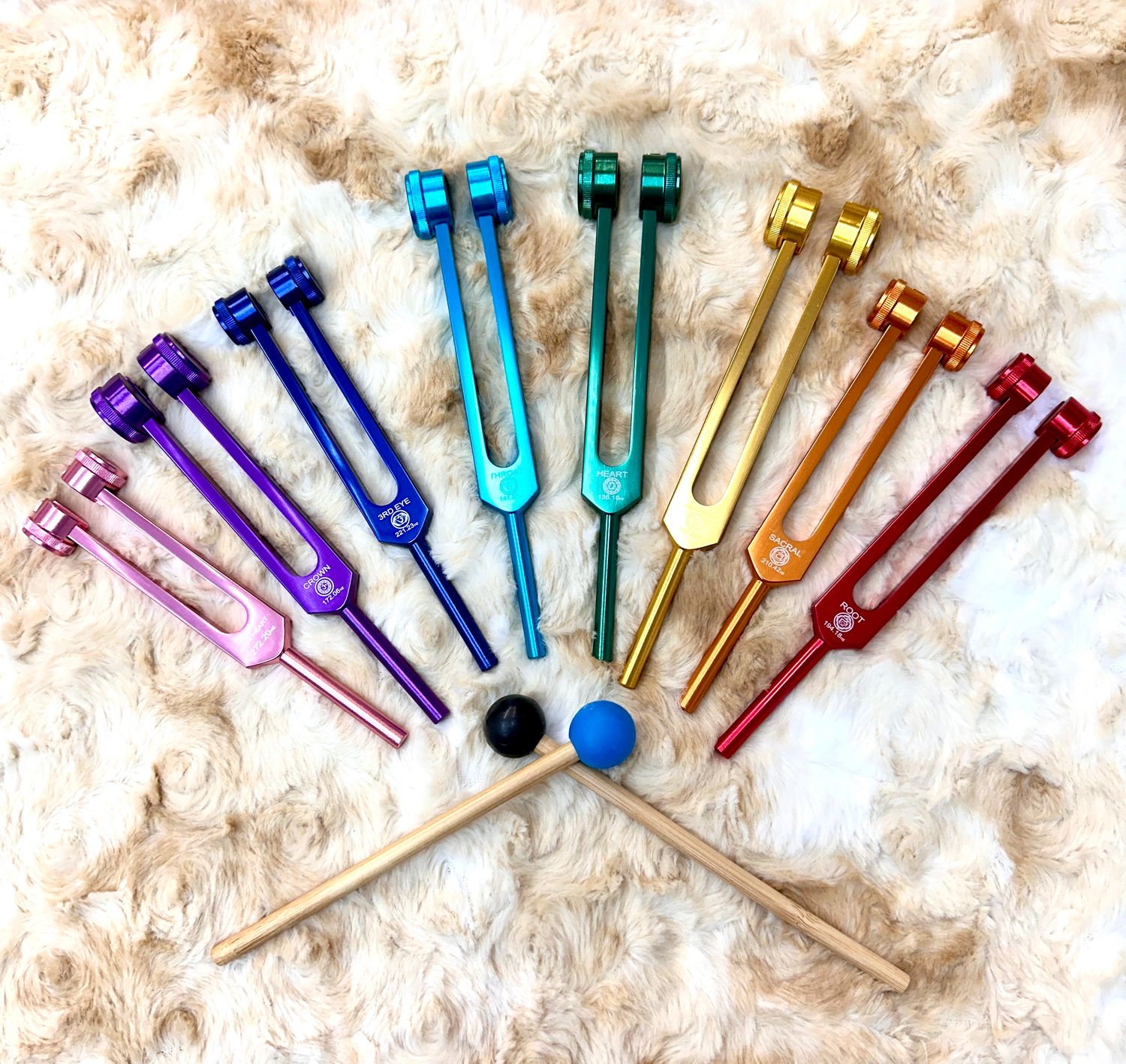 Chakra Weighted Tuning Forks Set