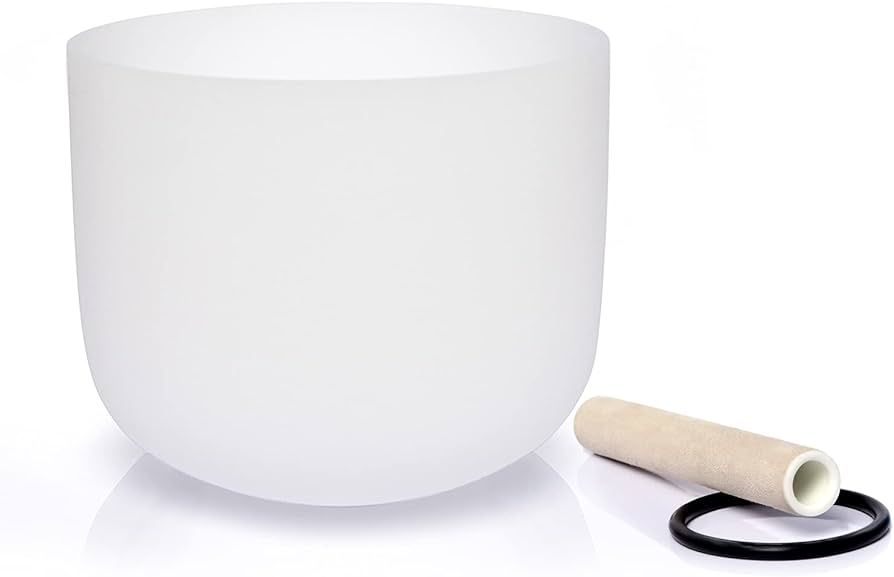 1 PC 8" Heart Chakra Crystal Singing Bowl, With Case