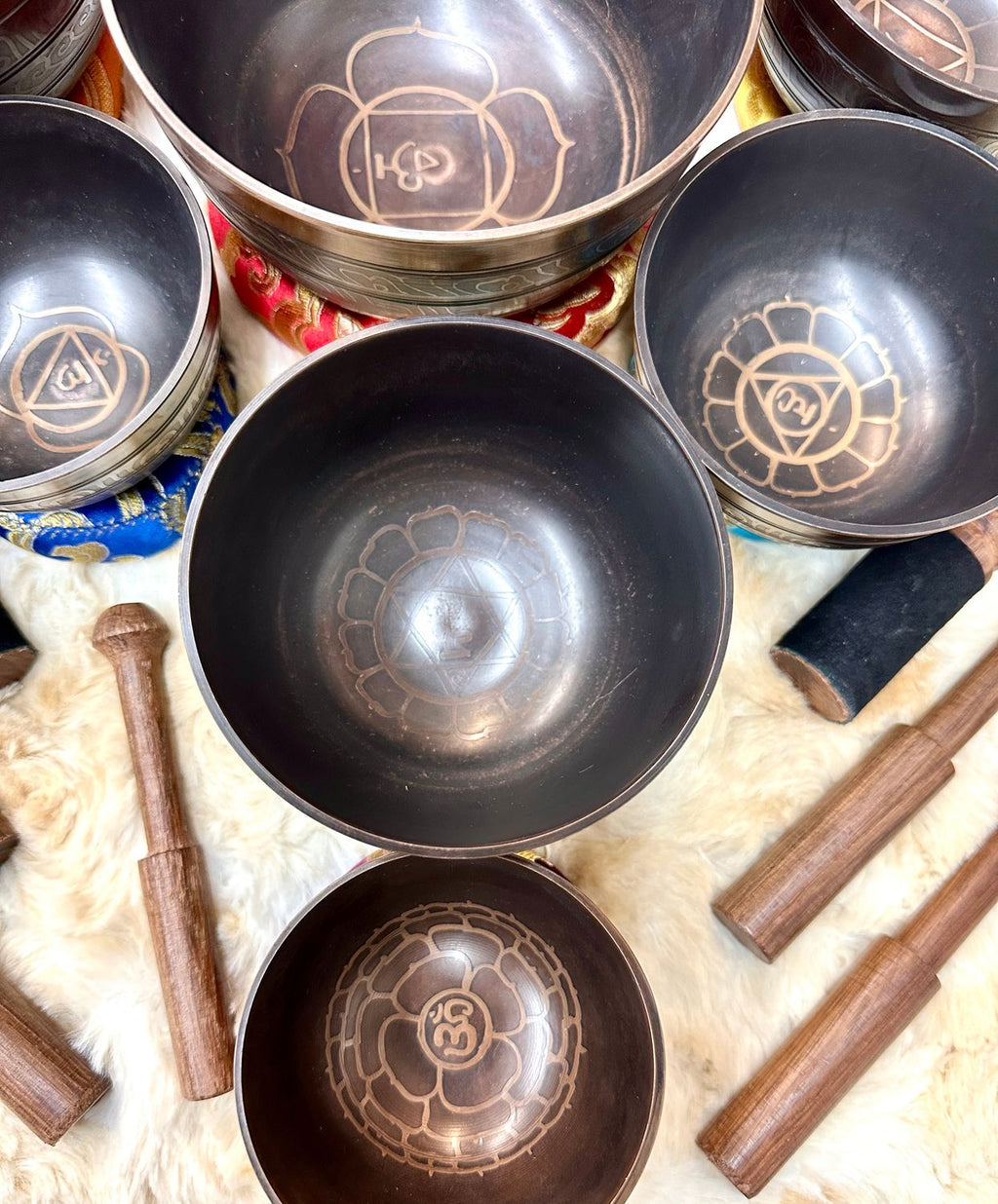 7 Chakras Tibetan Singing Bowl Set