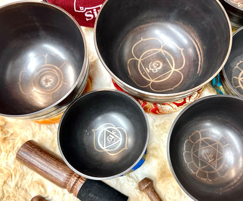 7 Chakras Tibetan Singing Bowl Set