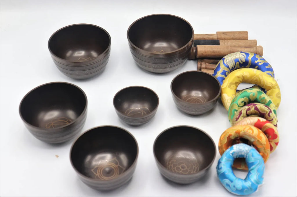 7 Chakras Tibetan Singing Bowl Set