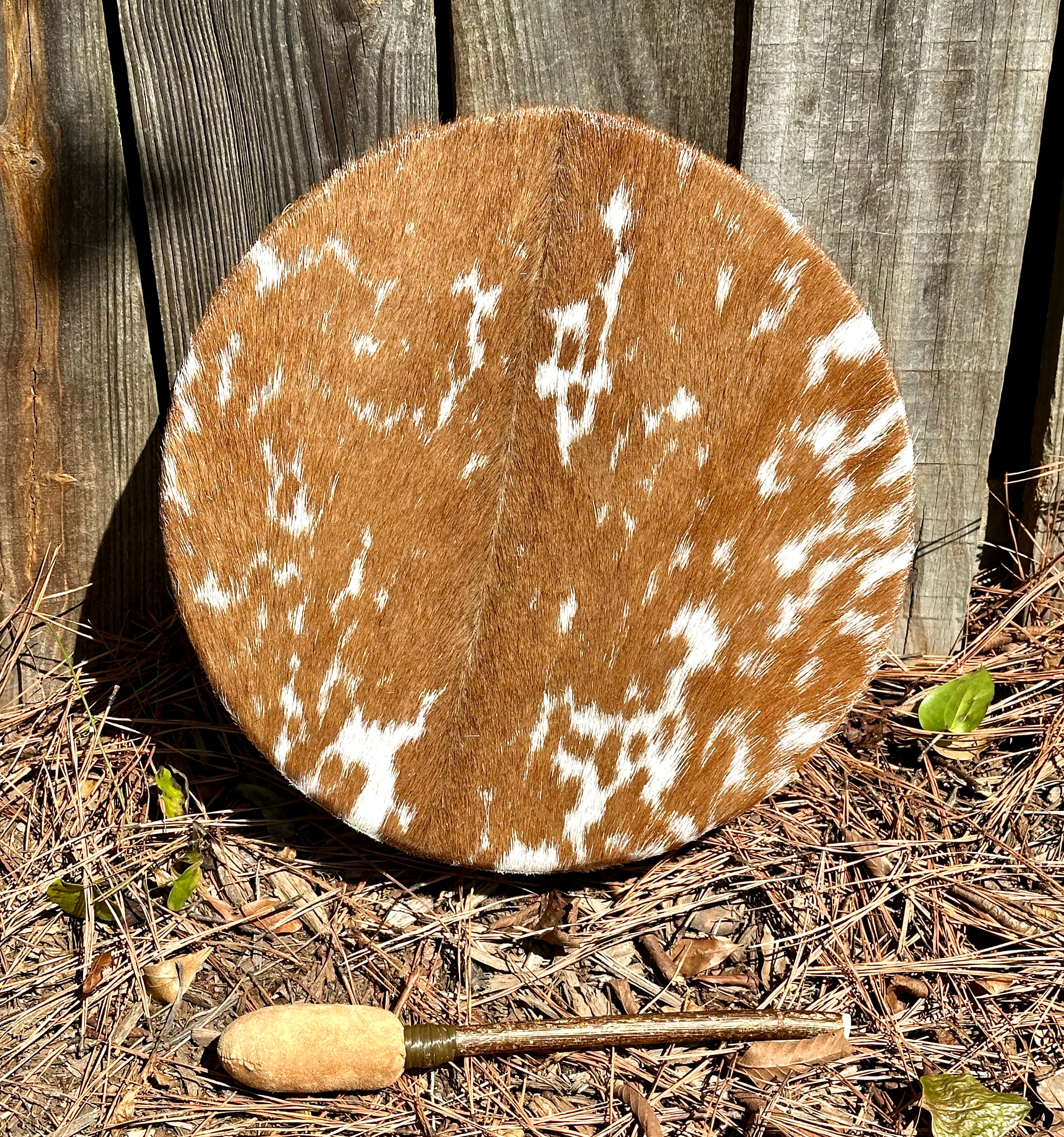 14" Goat Hide Drum (with Fur)