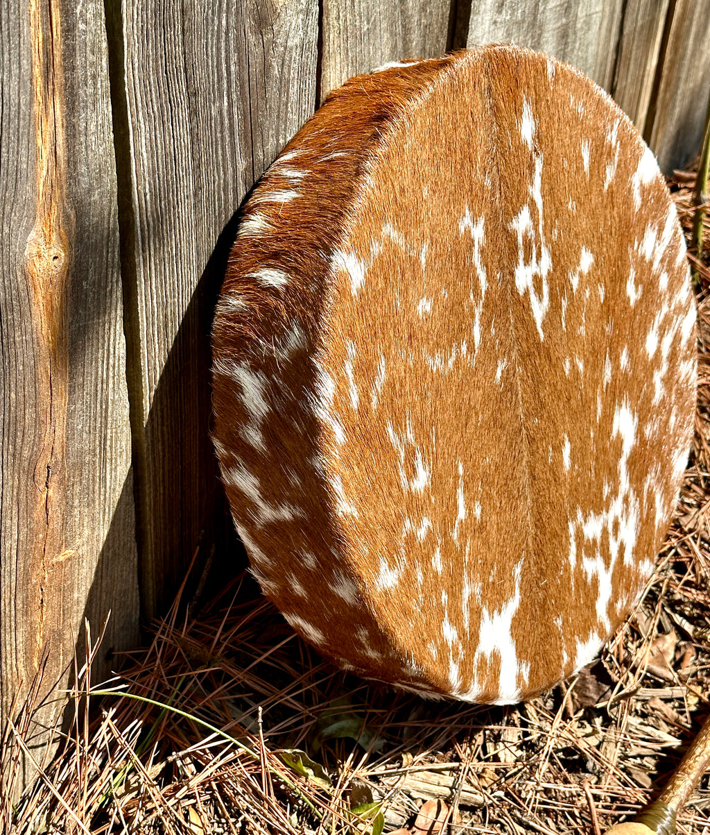 14" Goat Hide Drum (with Fur)
