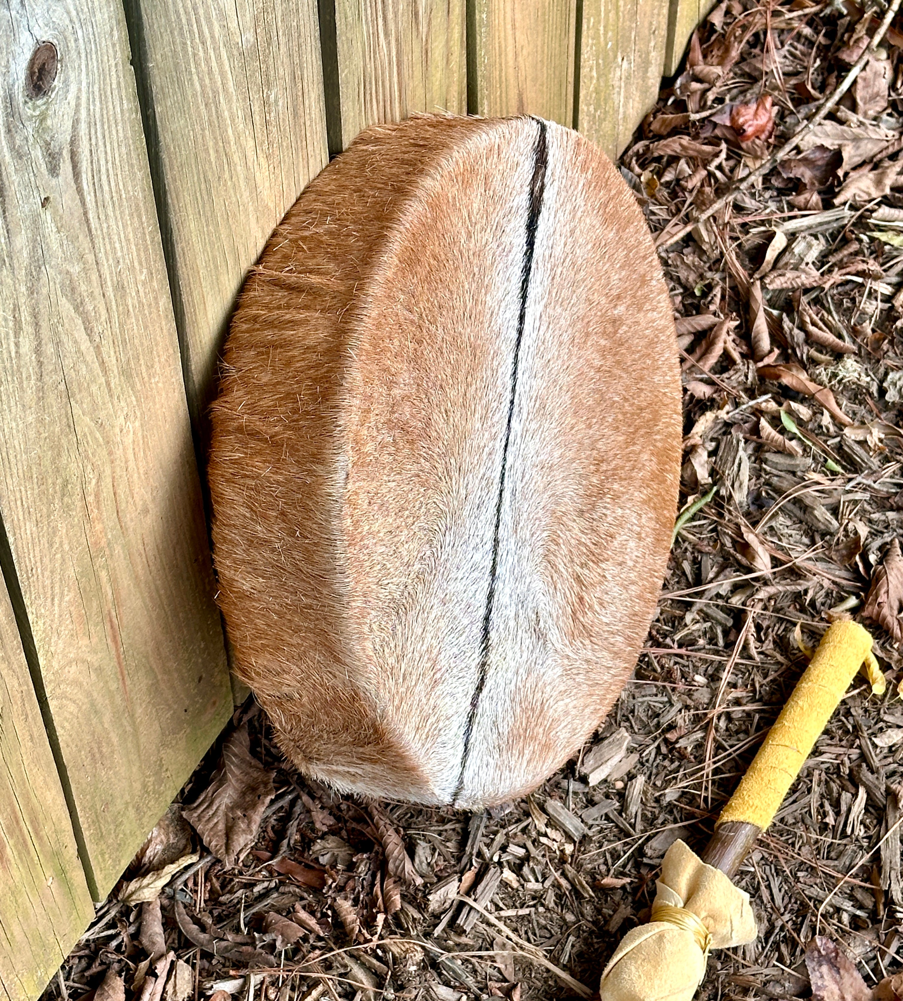 14" Goat Hide Drum (with Fur)