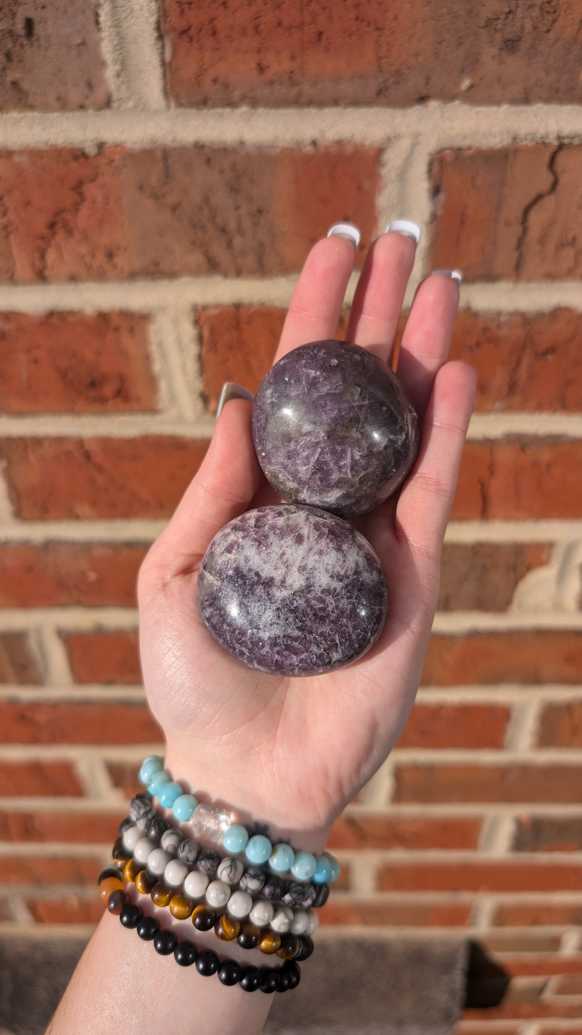 Lepidolite, Palmstone