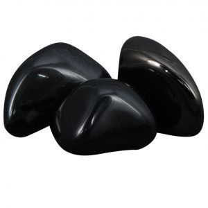 Obsidian, Black, Tumbled