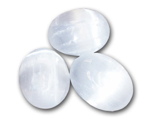 Selenite Palm Stone