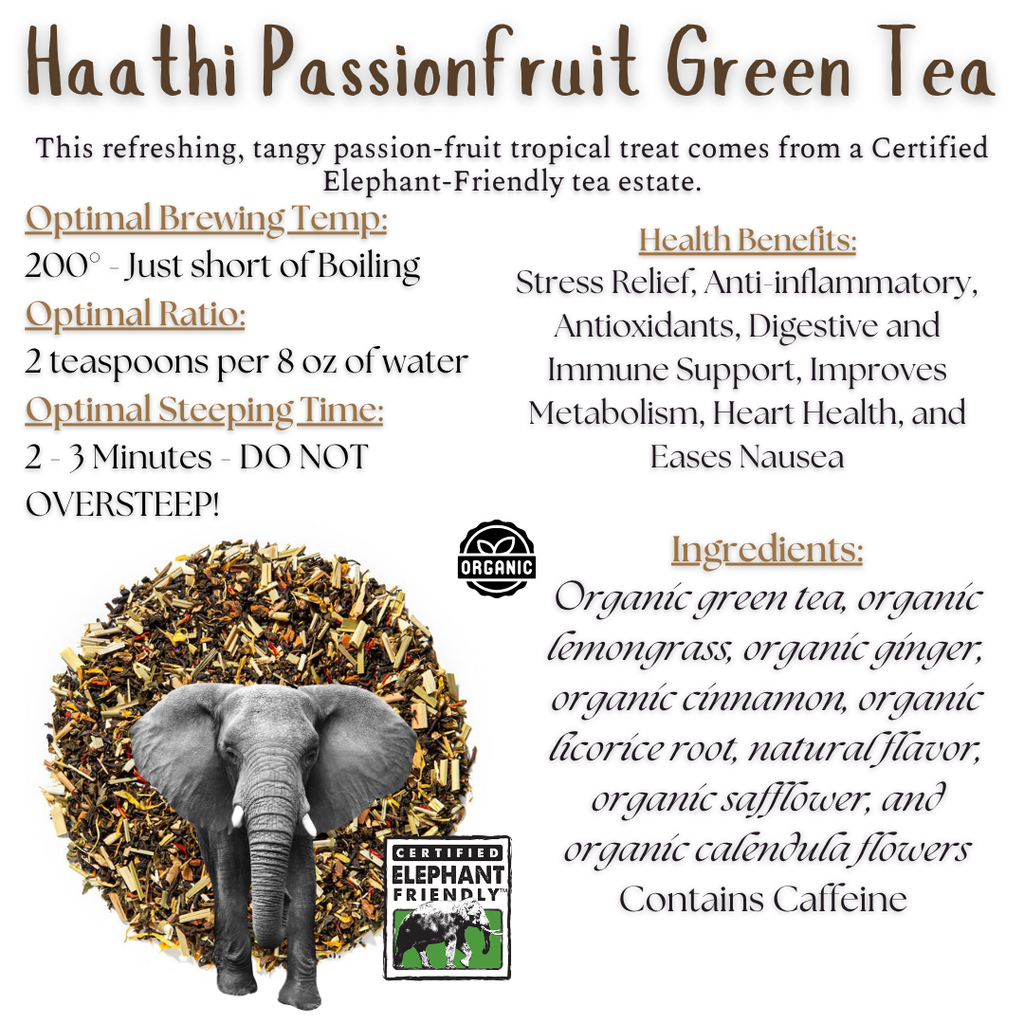 Haathi Passionfruit Green Tea, Organic