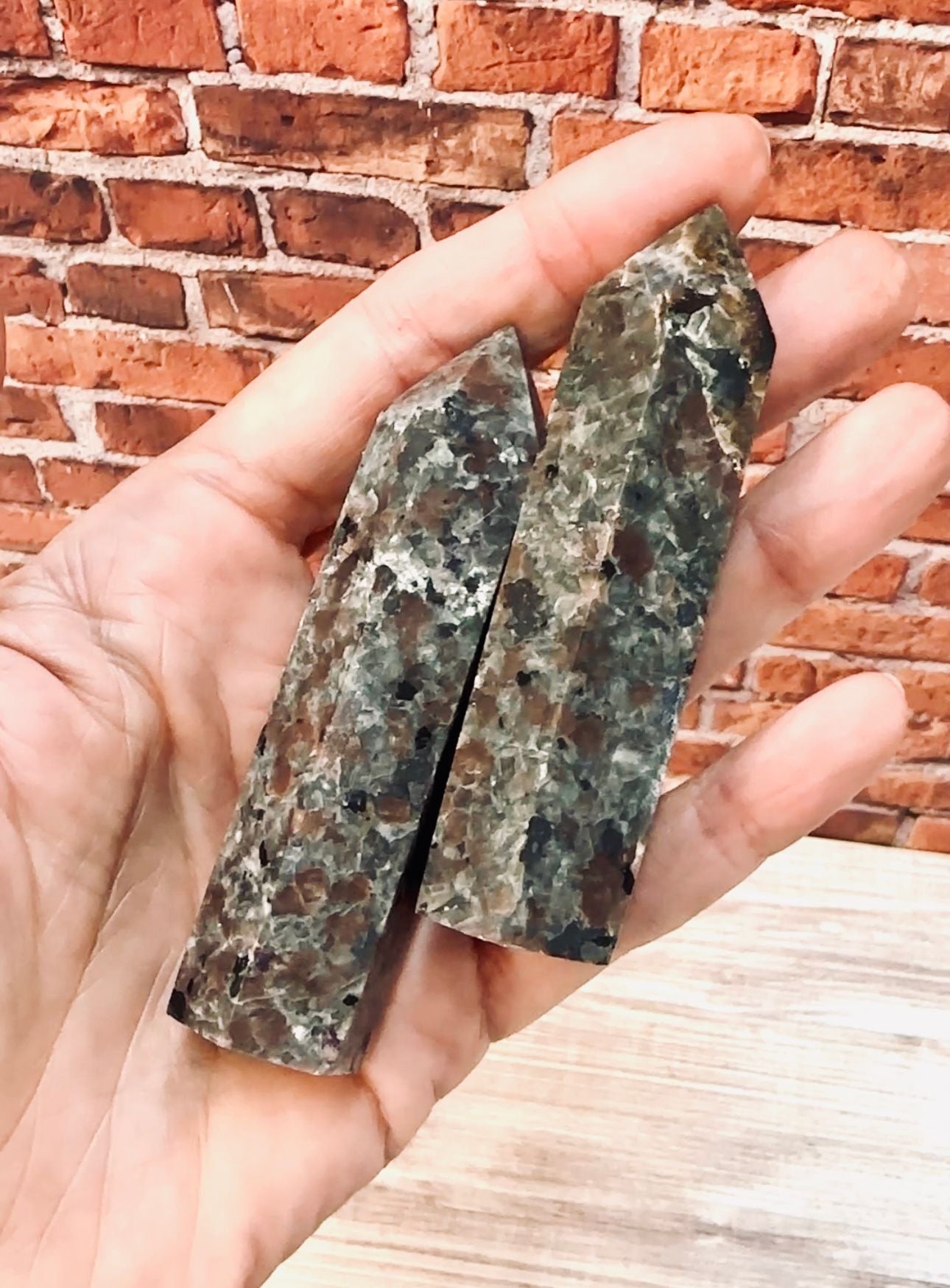 Yooperlite (Sodalite-Rich Syenite) Palm Stones