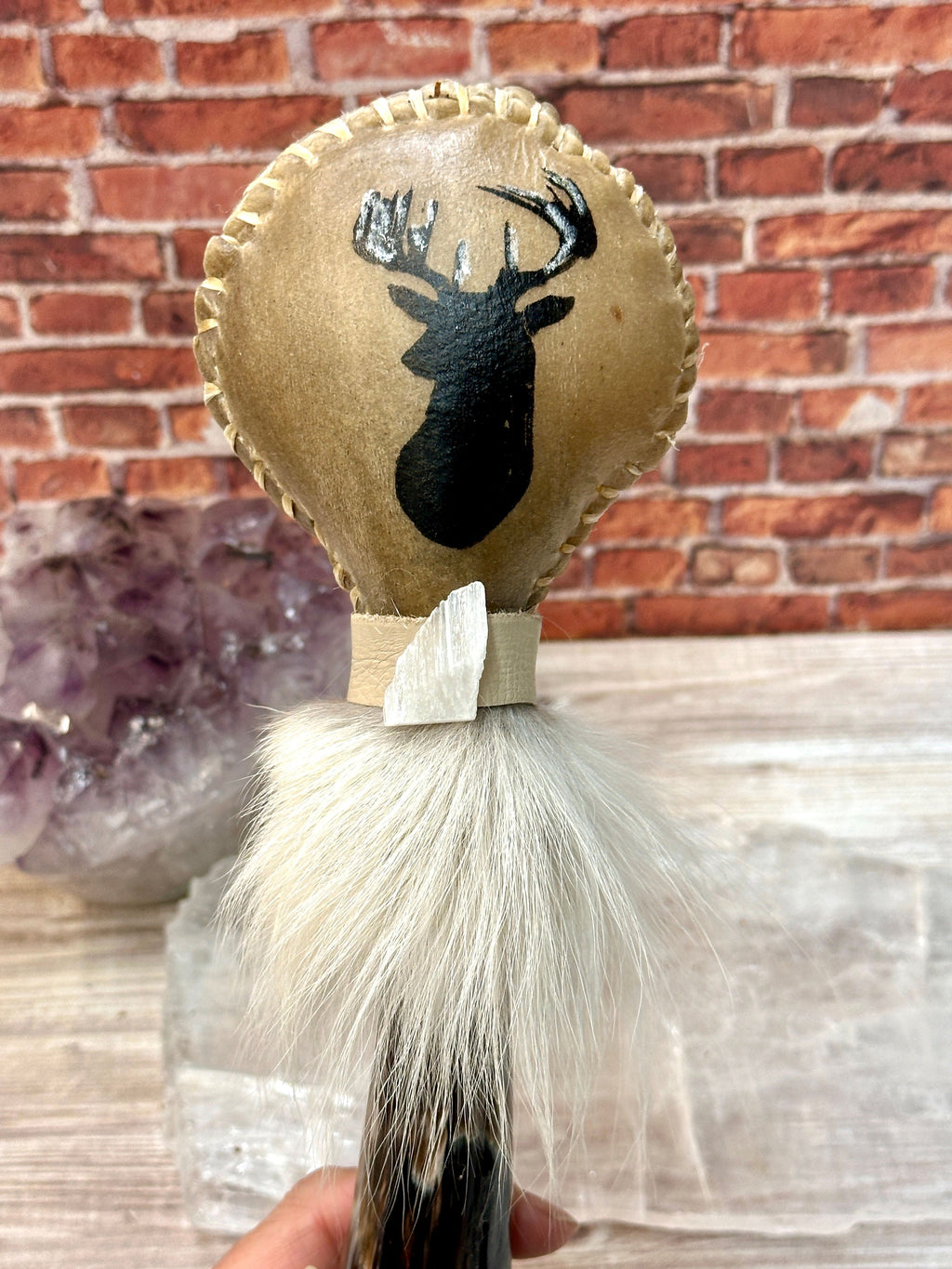 Winter, Elk, and Buffalo Medicine Rattle