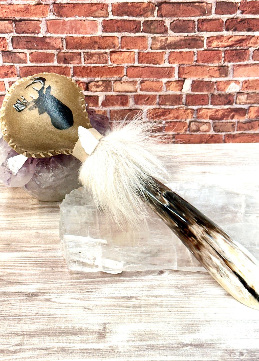 Winter, Elk, and Buffalo Medicine Rattle