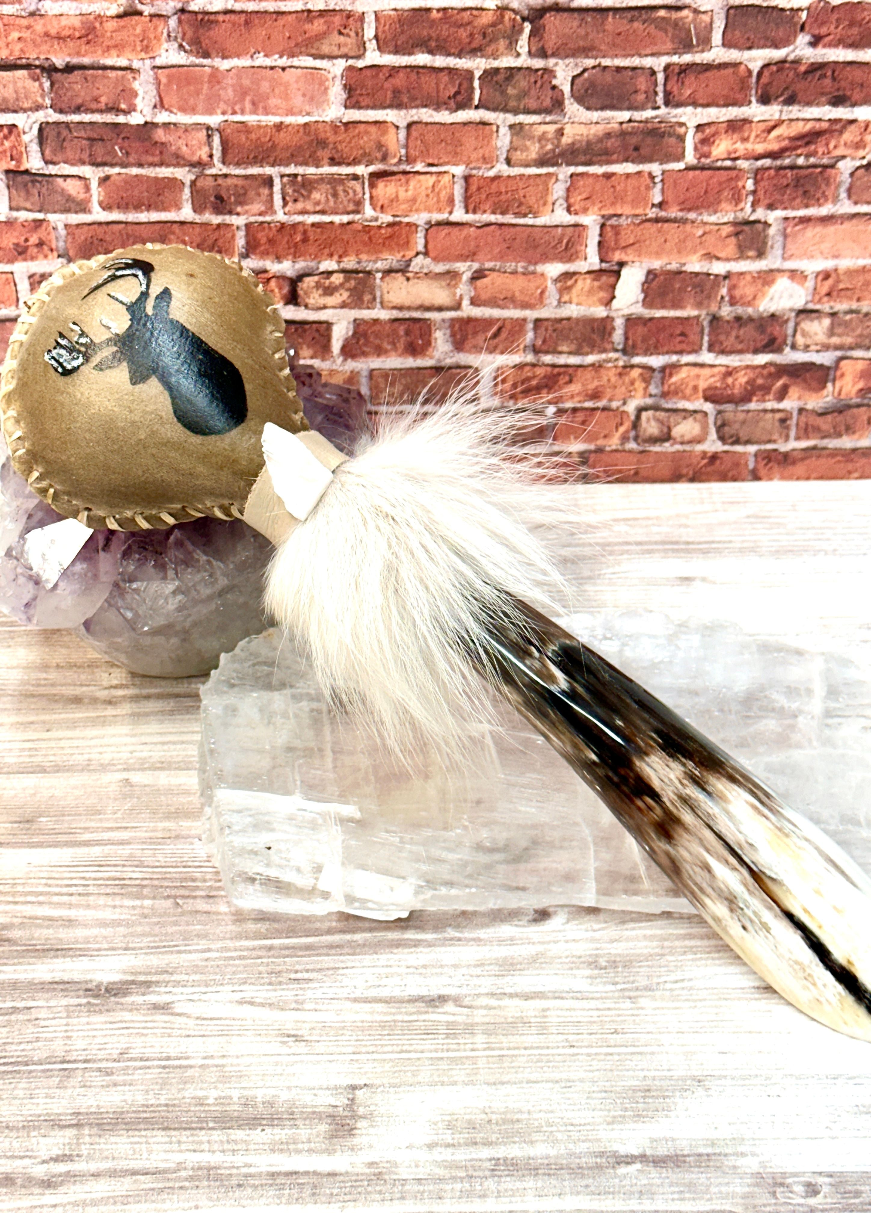 Winter, Elk, and Buffalo Medicine Rattle