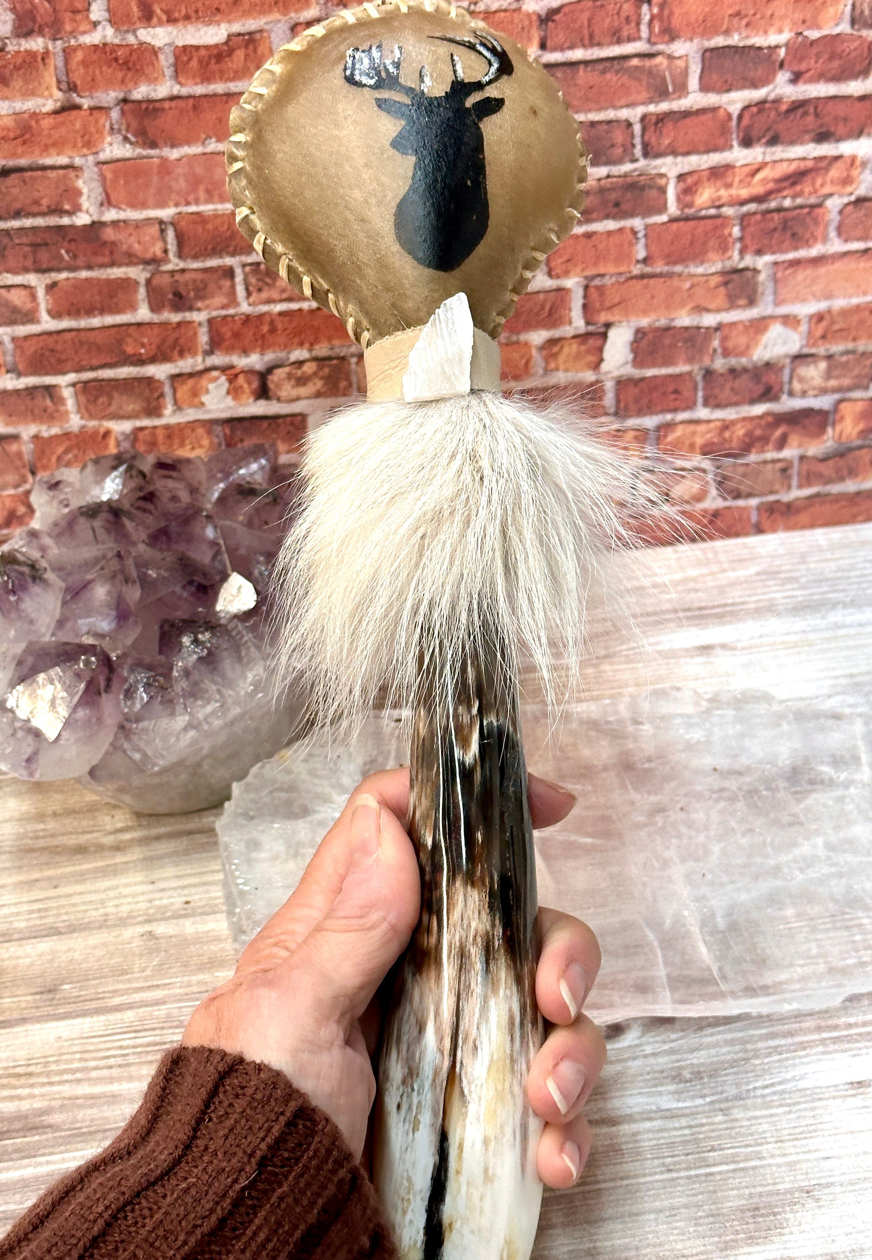 Winter, Elk, and Buffalo Medicine Rattle