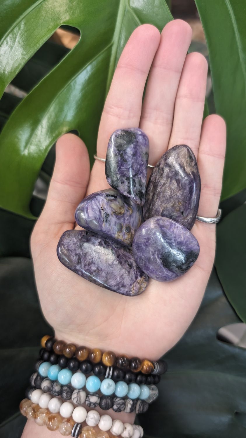 Charoite, Tumbled