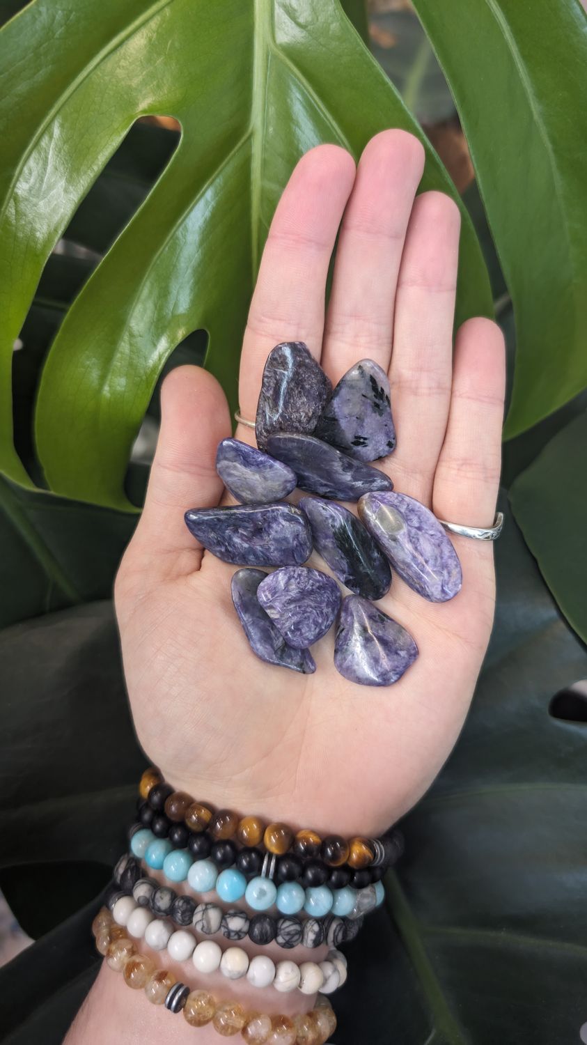 Charoite, Tumbled