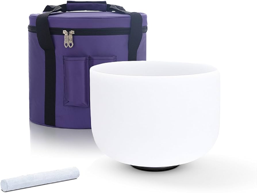 1 PC 8" Heart Chakra Crystal Singing Bowl, With Case