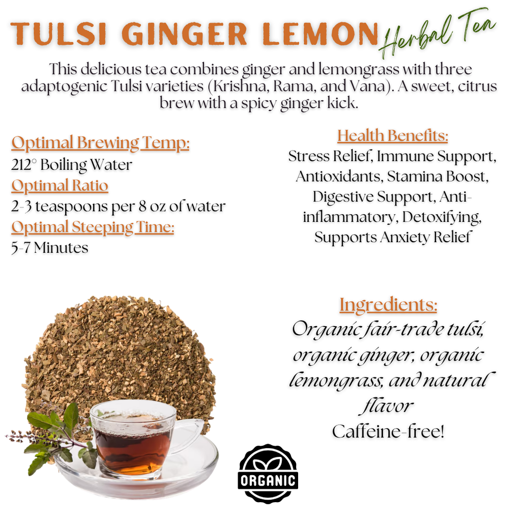 Tulsi Ginger Lemon Tea (Organic)